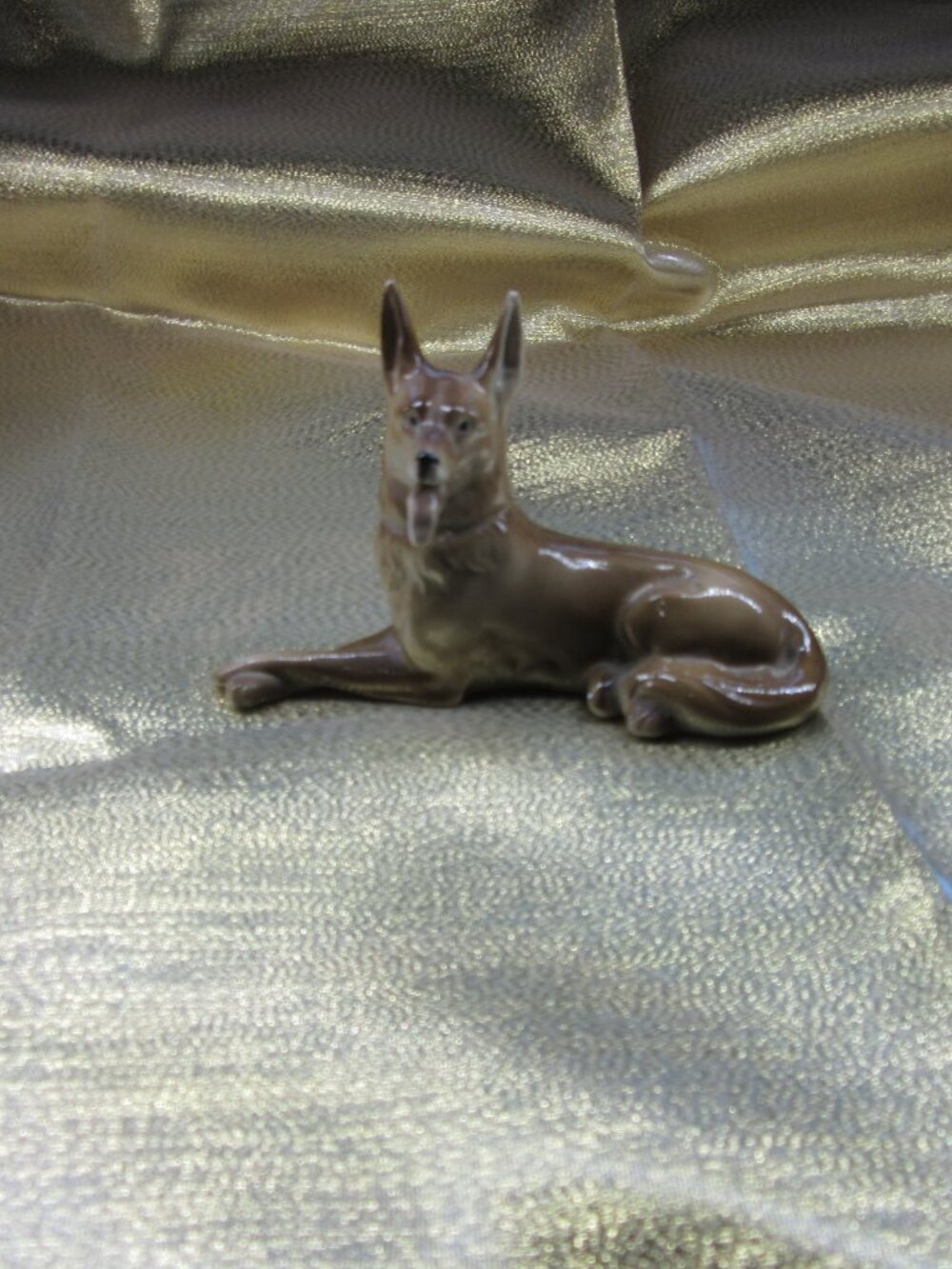Vintage German Shepherd Porcelain Dog 5” Figurine - Made in Germany #4585